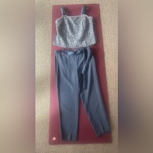 Madeleine Two Piece Mother of the Bride Outfit XL Tank Tie pants Blue